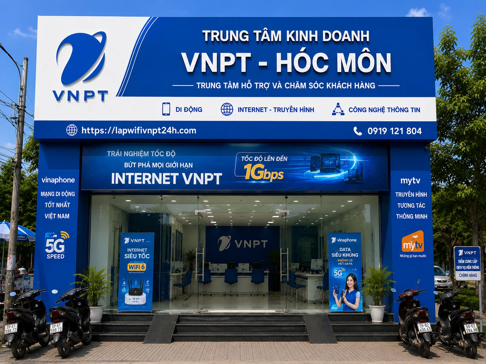 Trung tâm kinh doanh VNPT Hóc Môn và thông tin Internet VNPT
